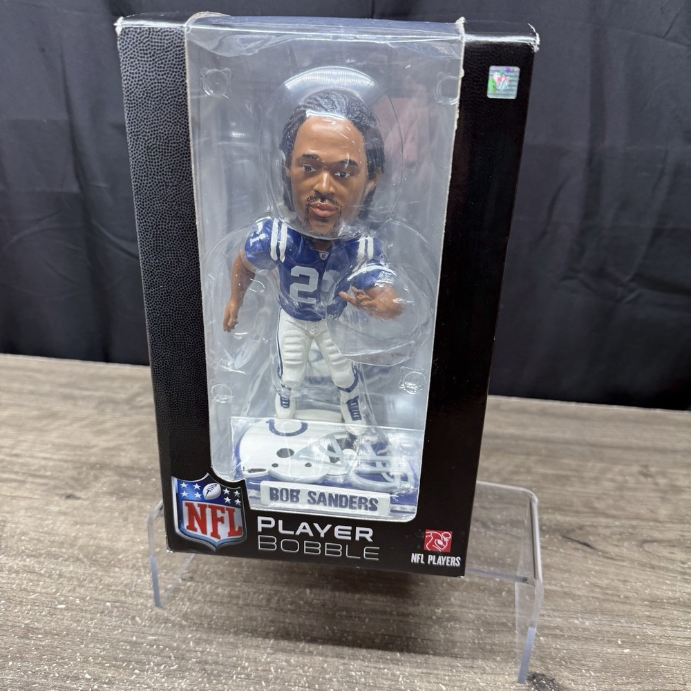 BOB SANDERS Indianapolis Colts Iowa Hawkeyes Legend NFL Bobblehead NIB